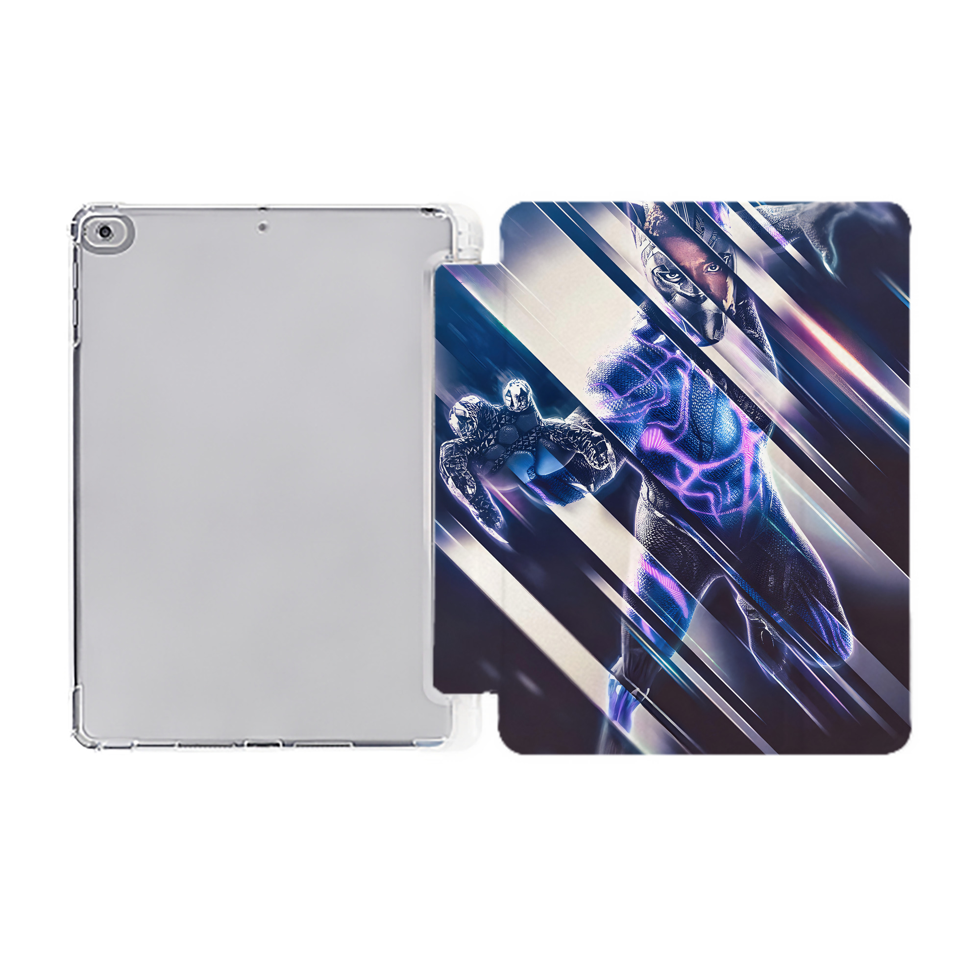 （画像用） アベンジャーズ The Avengers IPad ケース ペン収納付き 三つ折りスタンド PUレザー×シリコン 対応機種9.5/10.5/10.9インチ